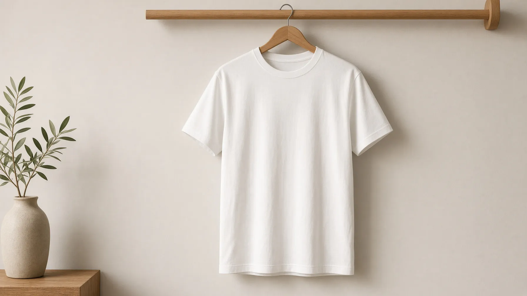Professional apparel mockup in a studio setting