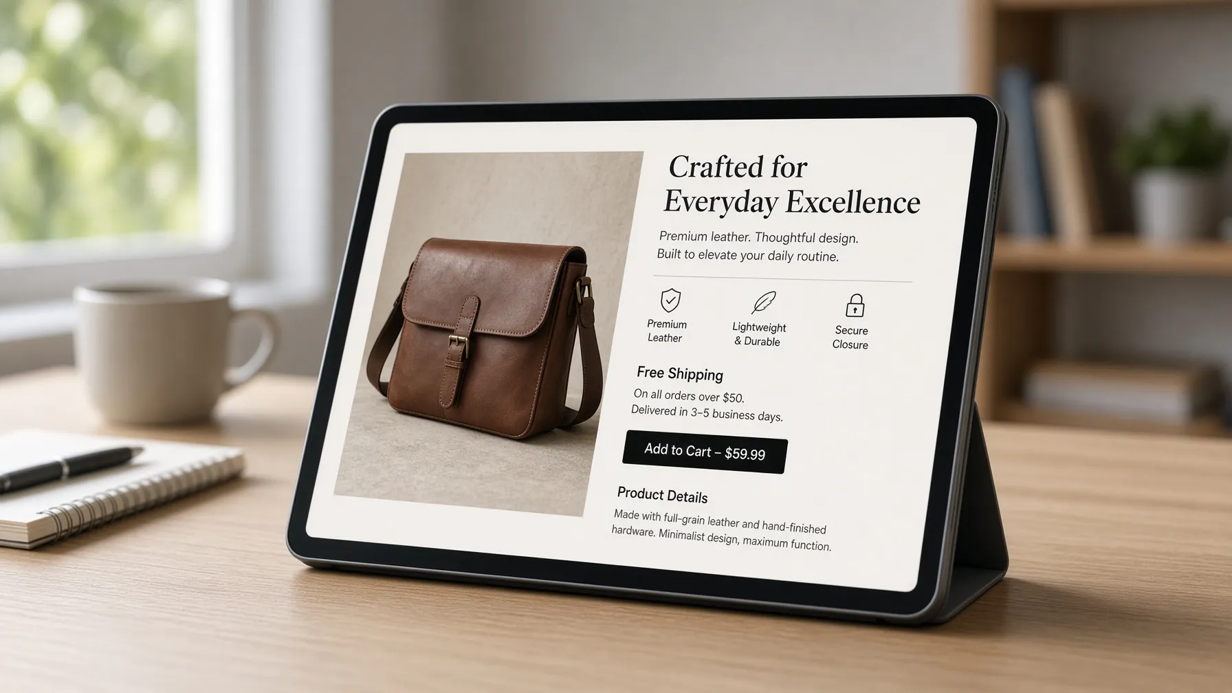 Designing a high-converting product page layout