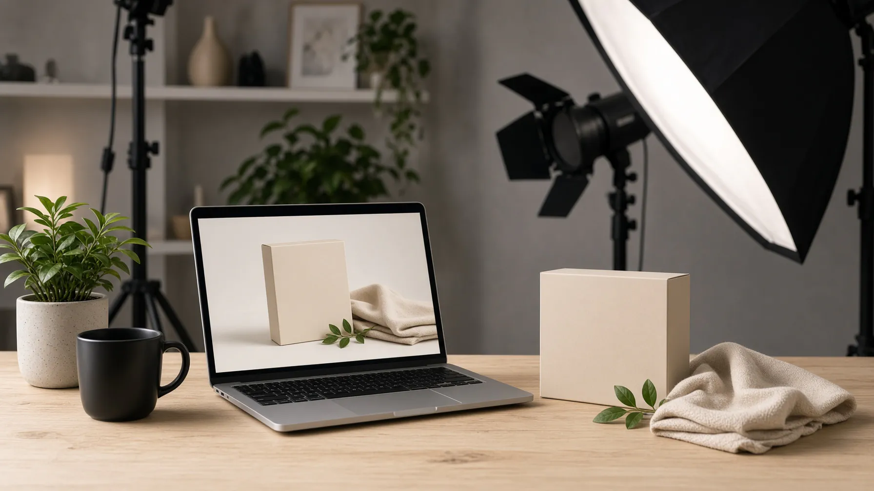 Professional creative studio setup for ecommerce ads