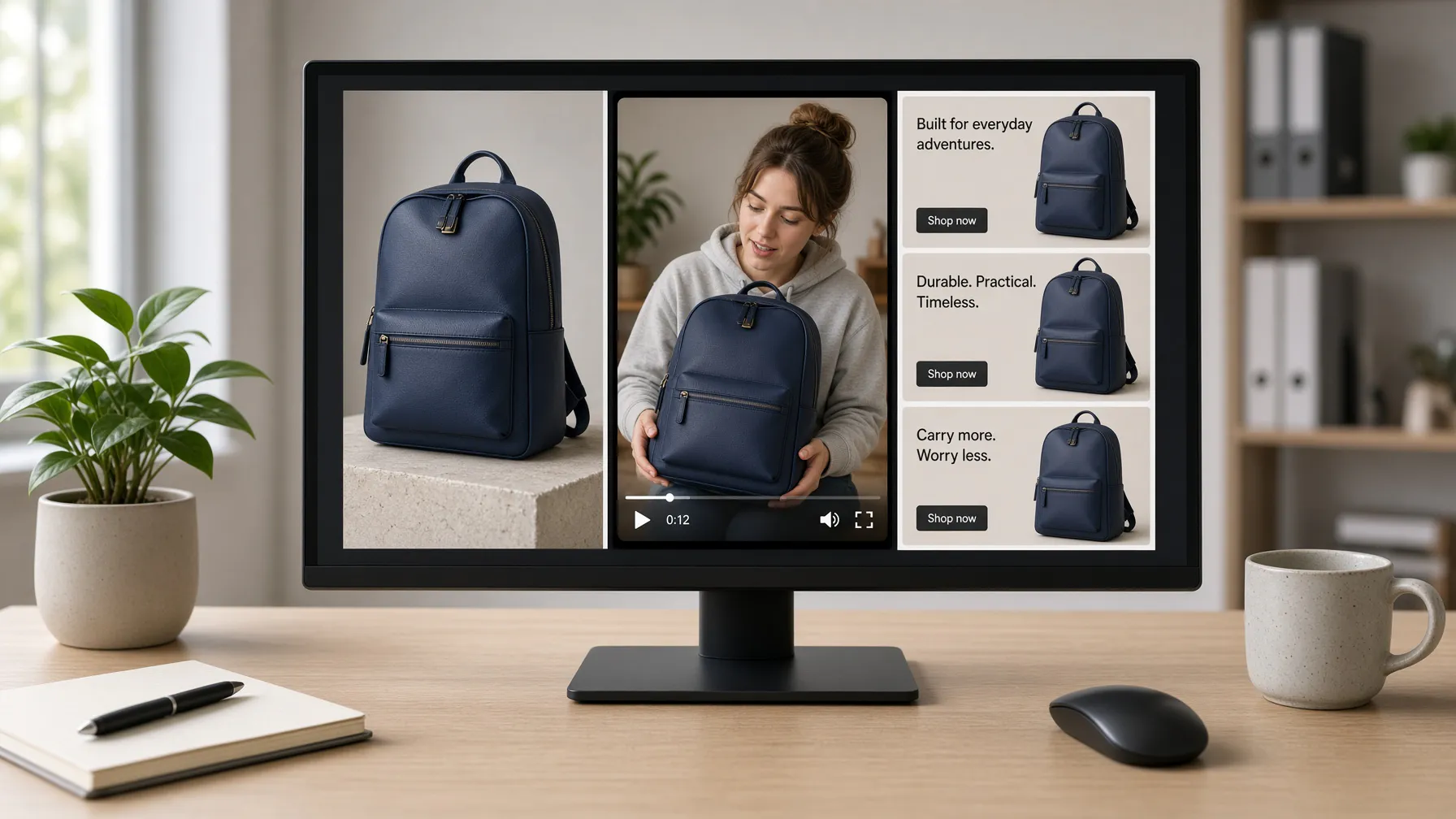 Variety of ecommerce ad assets