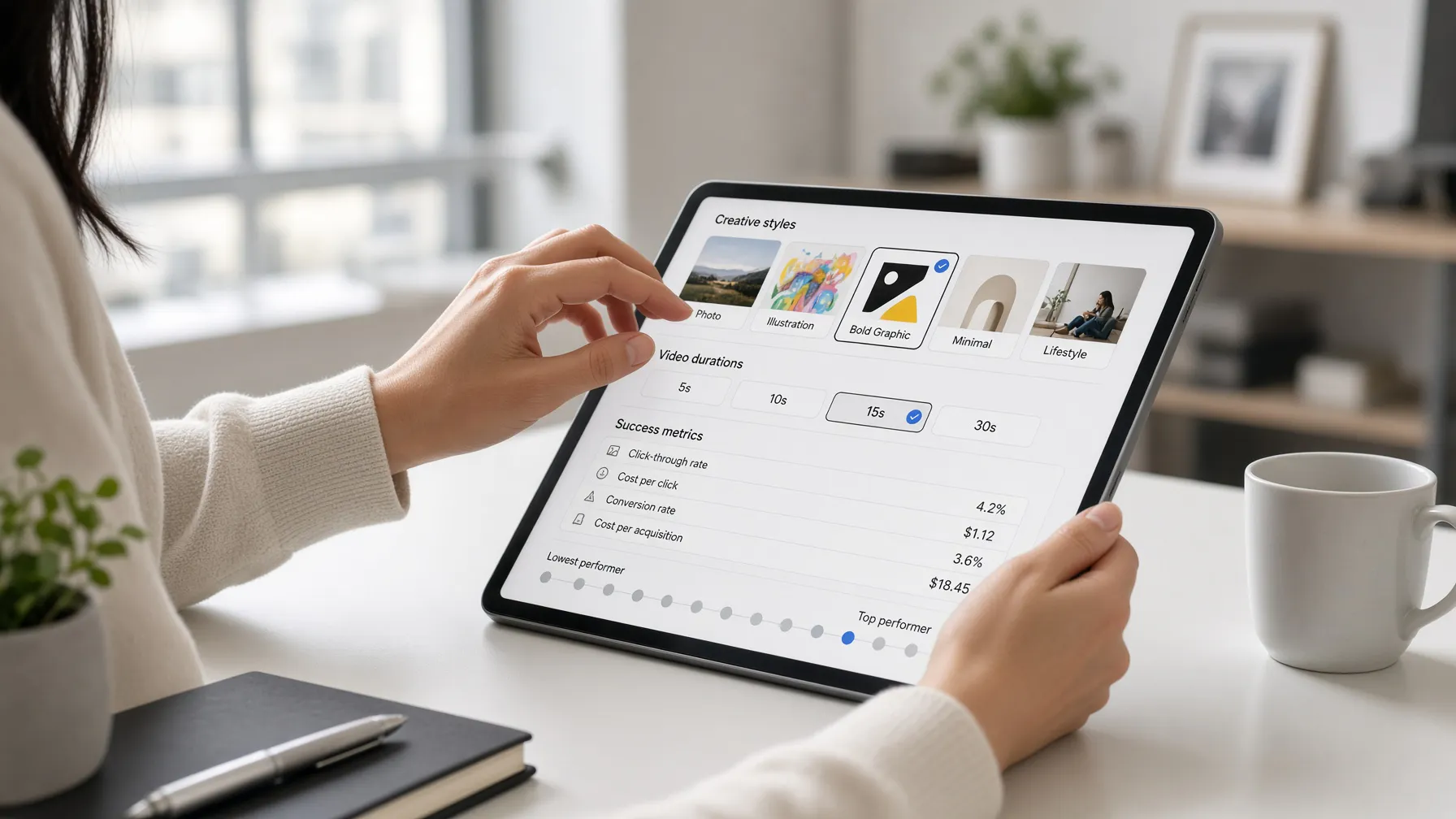 Using AI tools to select ad creative styles