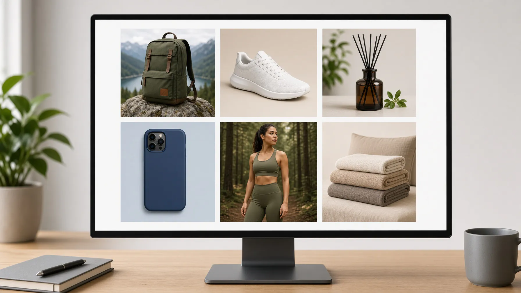 Various ad creative formats displayed on a screen