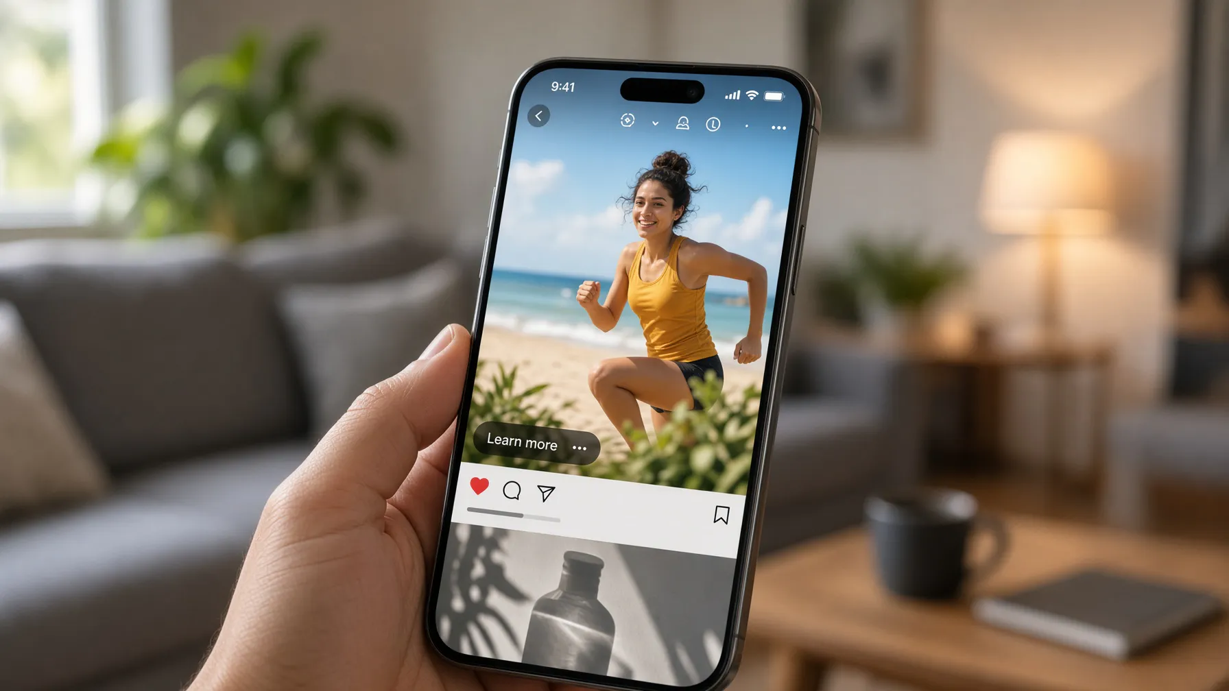 Scrolling through social media ad creatives
