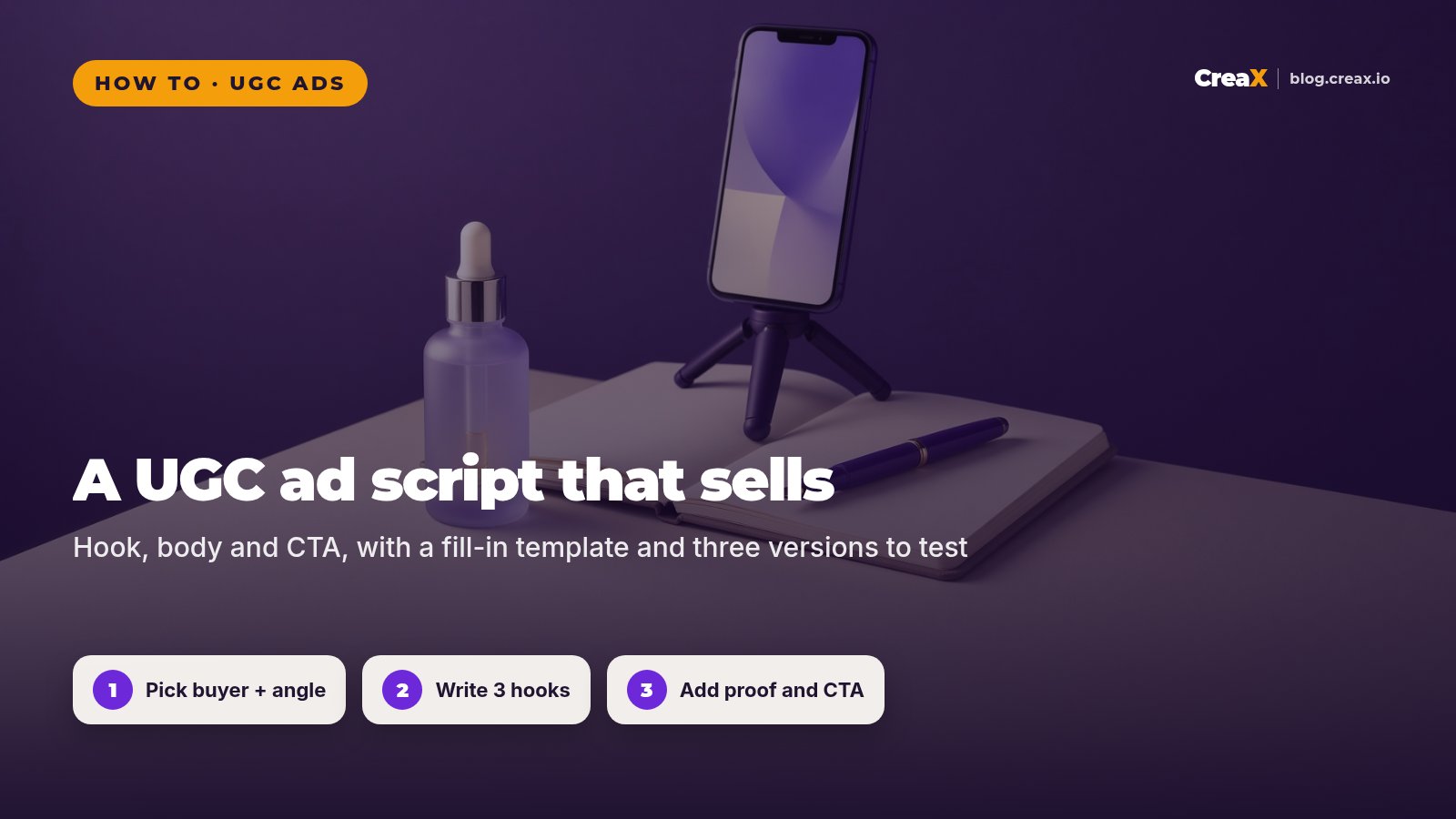 How to Write a UGC Video Ad Script (Hook, Body, CTA)