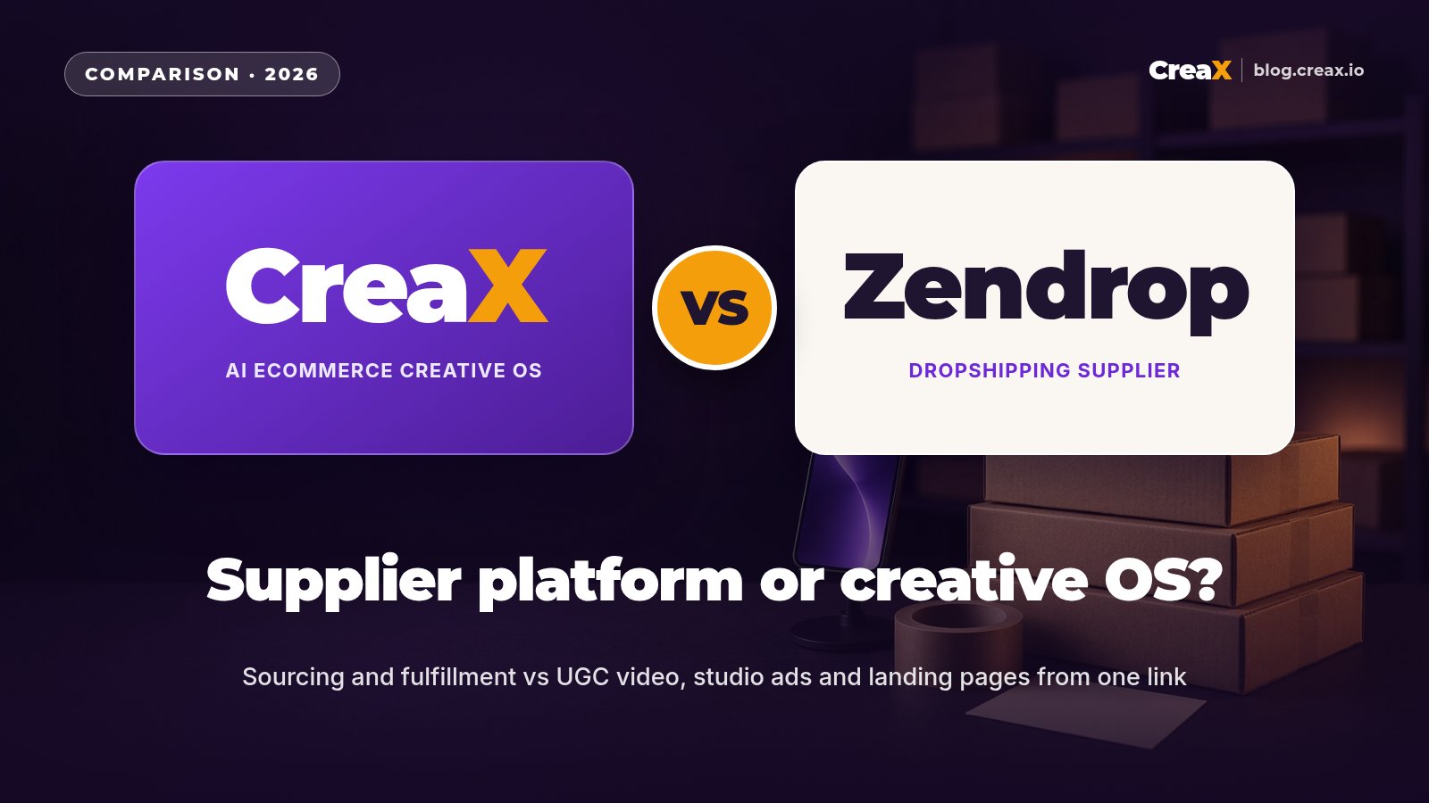 CreaX vs Zendrop: Supplier Platform vs Creative OS
