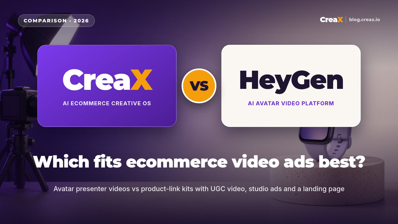 CreaX vs HeyGen for Ecommerce Video Ads: Which Should You Use?