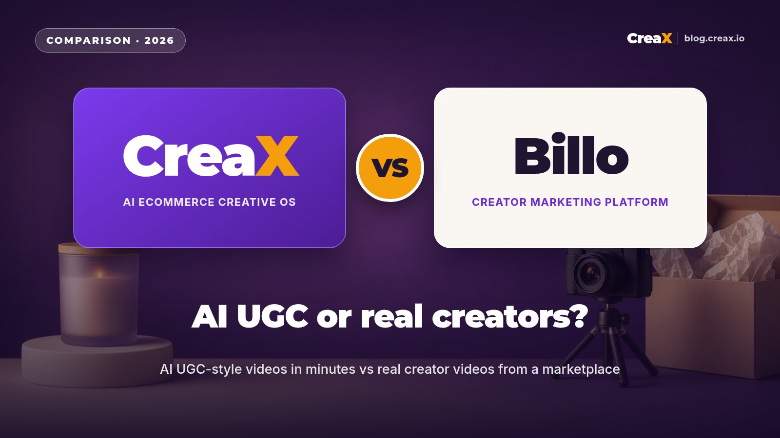 CreaX vs Billo: AI UGC Videos vs Real Creator Marketplaces