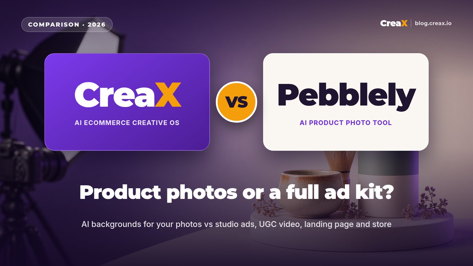 CreaX vs Pebblely: AI Product Photos or a Full Ad Kit?