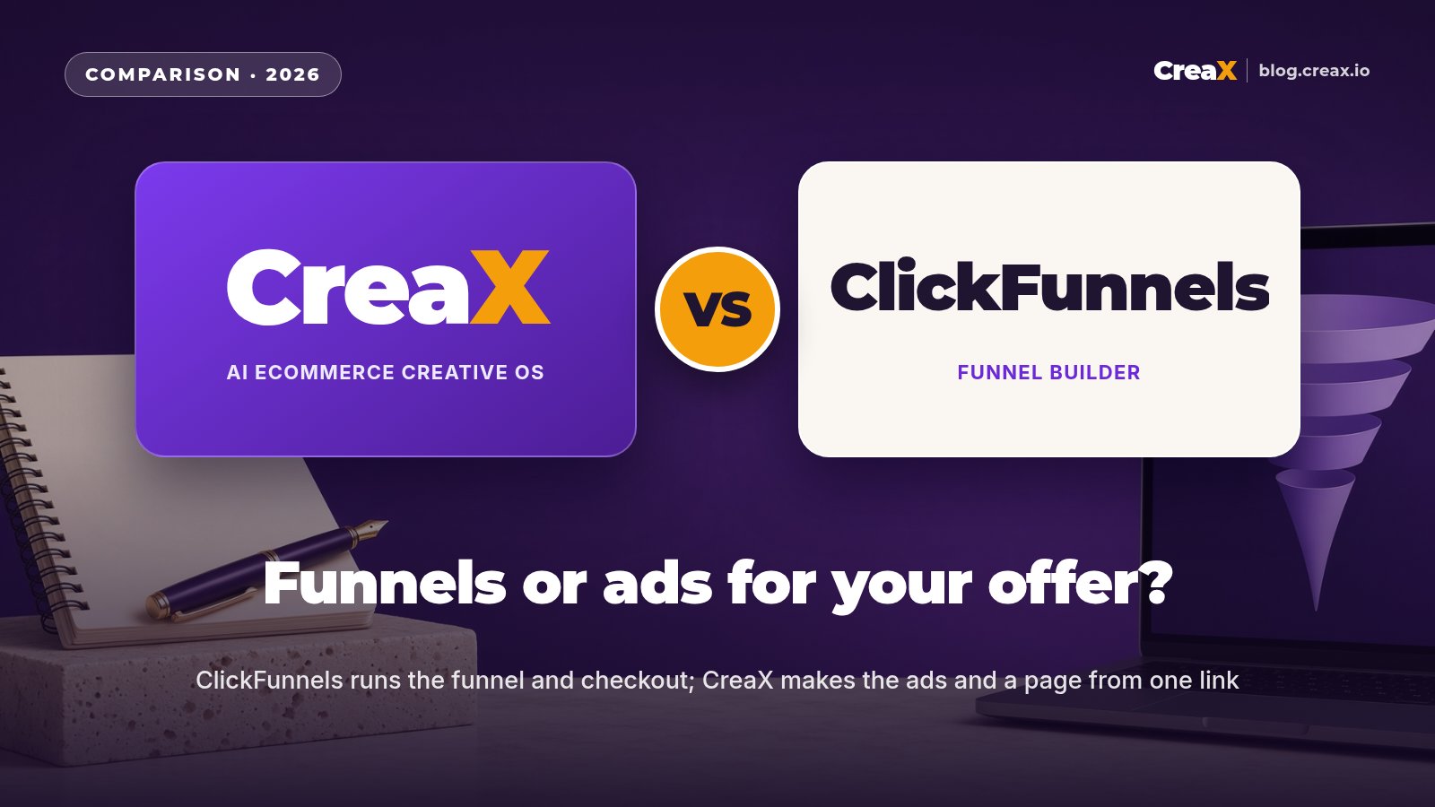 CreaX vs ClickFunnels for Coaches: Offer Pages and Ads