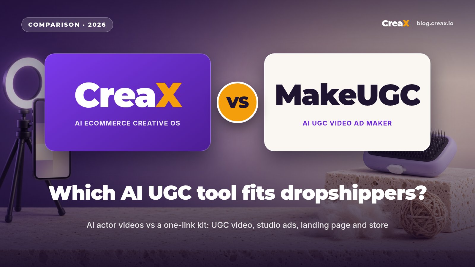 CreaX vs MakeUGC: AI UGC Video Ads Compared for Dropshippers