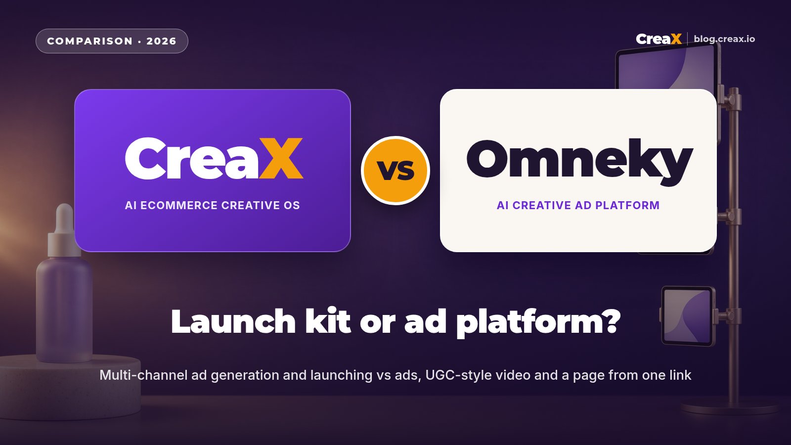 CreaX vs Omneky: AI Ad Platforms for Ecommerce Compared